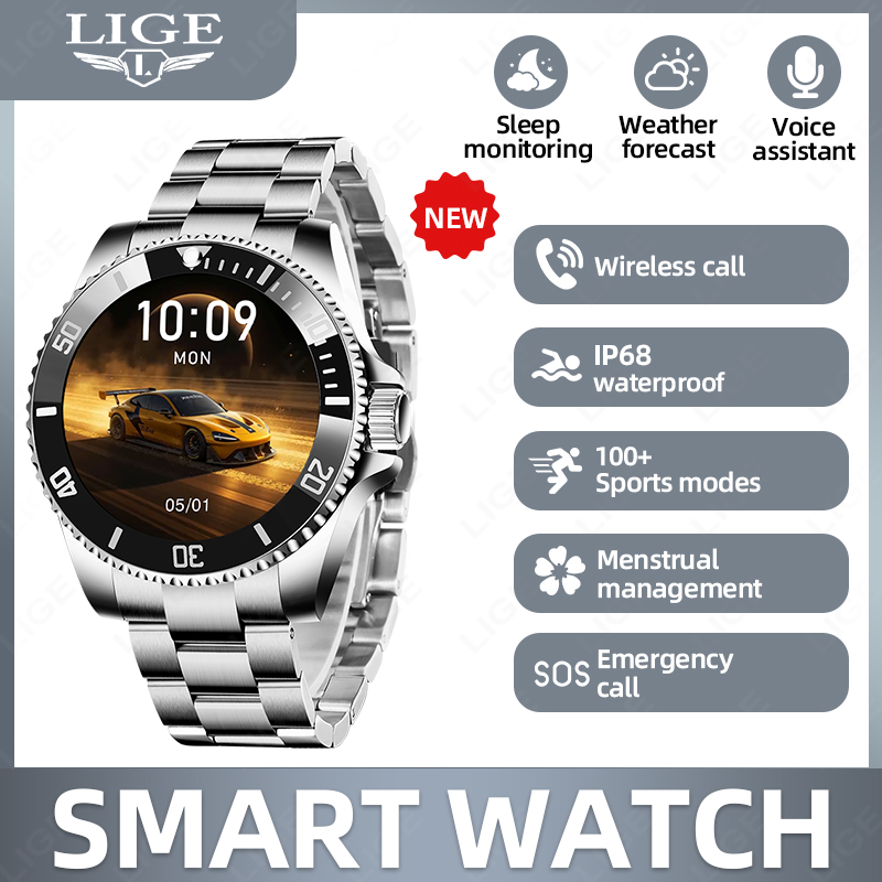 Luxury Watch Hd - Reloj inteligente LIGE Business para hombre,