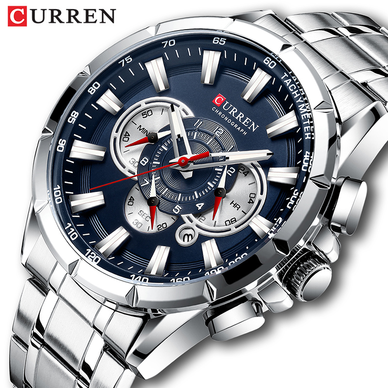 Luxury Watch Name - Reloj de pulsera CURREN para hombre,