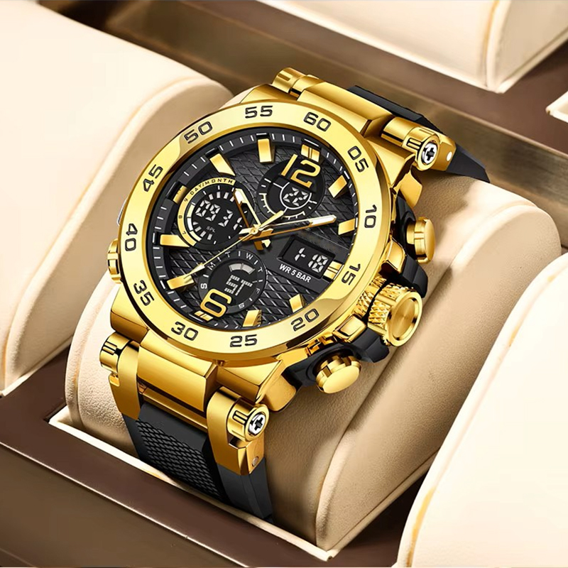 Luxury Watch Level - Reloj deportivo negro de lujo para