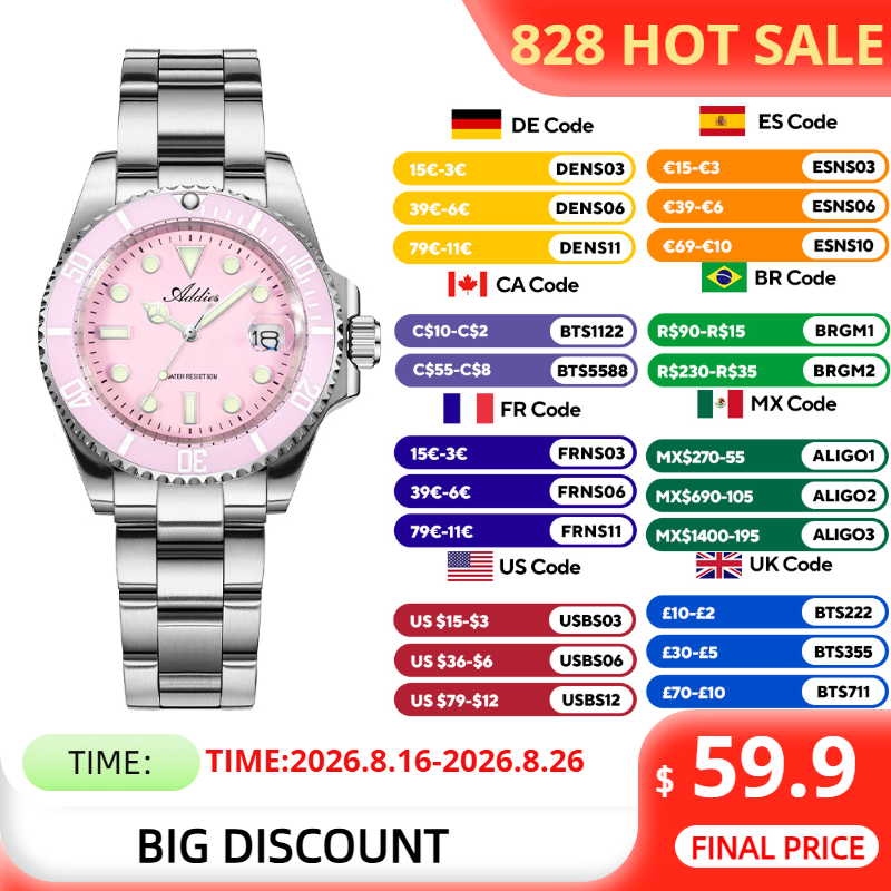 Lux Watch - Relojes ADDIES de 36mm y 50m