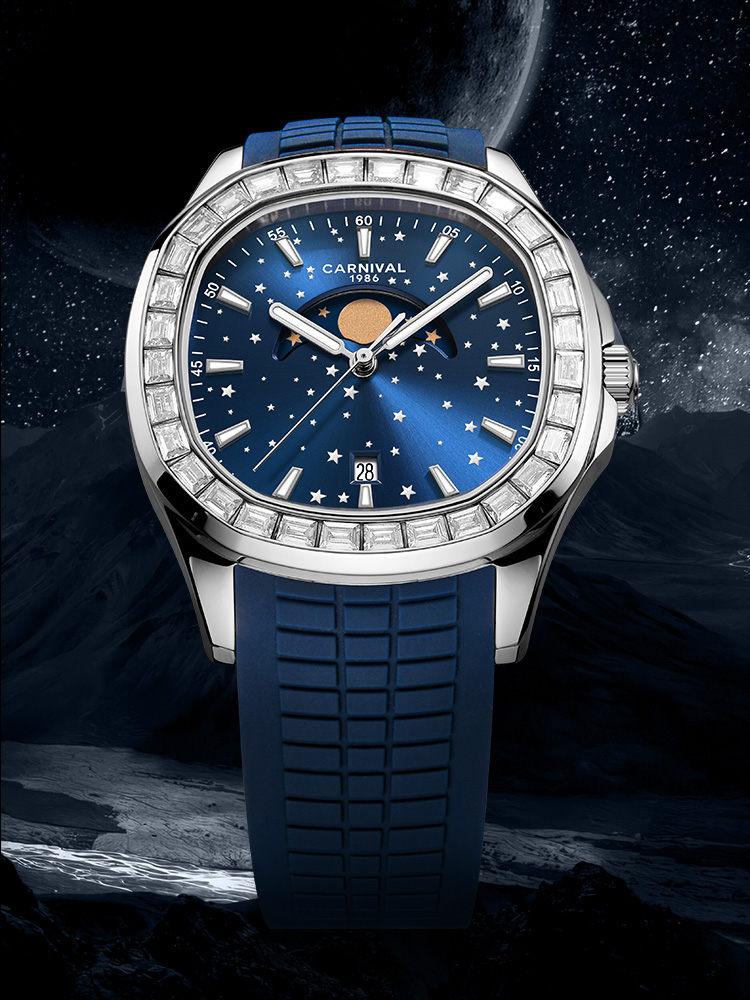 Moonphase Complication Watch - Reloj de cuarzo Ronda Carnival de