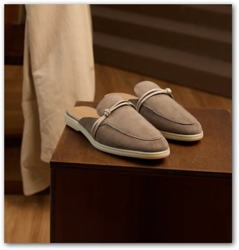 Luxury Watch Girl - Mocasines de Ante para Mujer, Verano