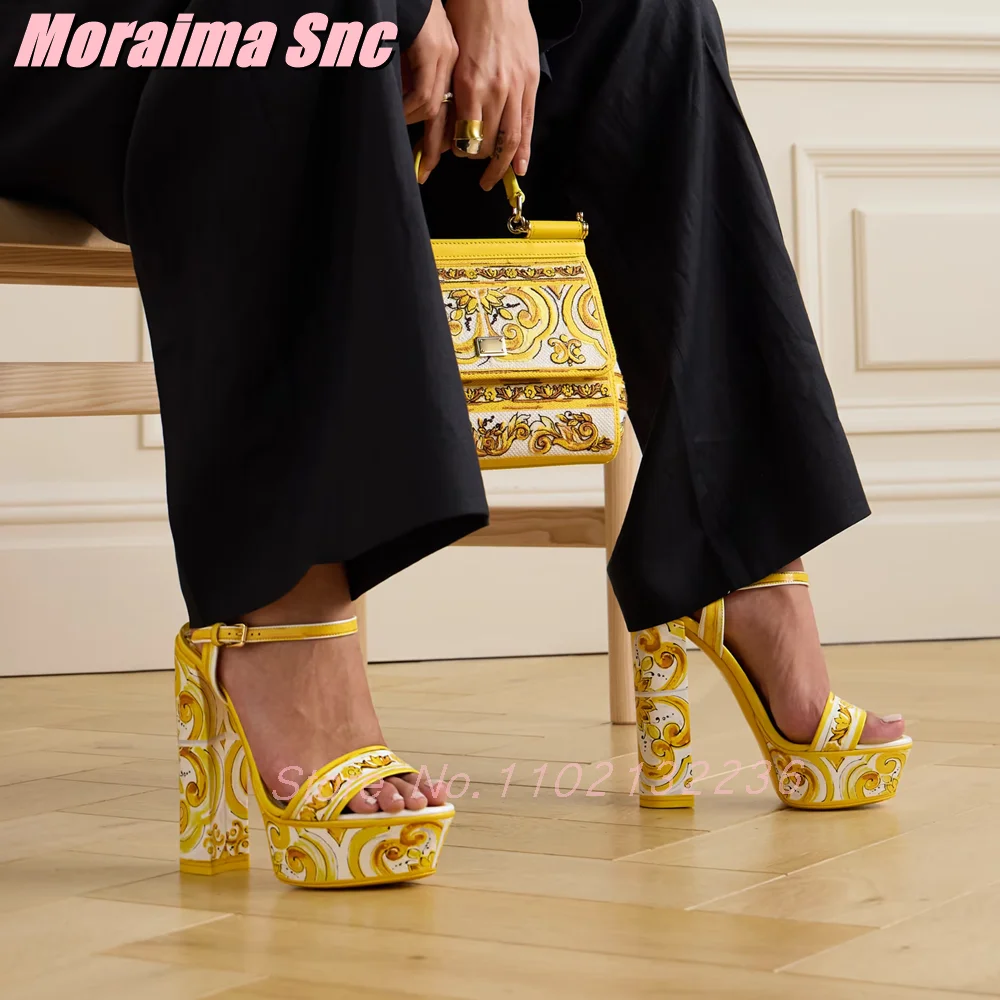 Luxury Watch Girl - Sandalias de plataforma estampadas de lujo,