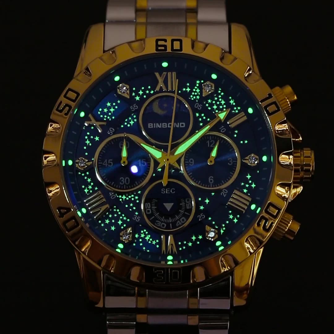 Reloj ligero de lujo para homb - Moonphase Complication Watch reseña y precio