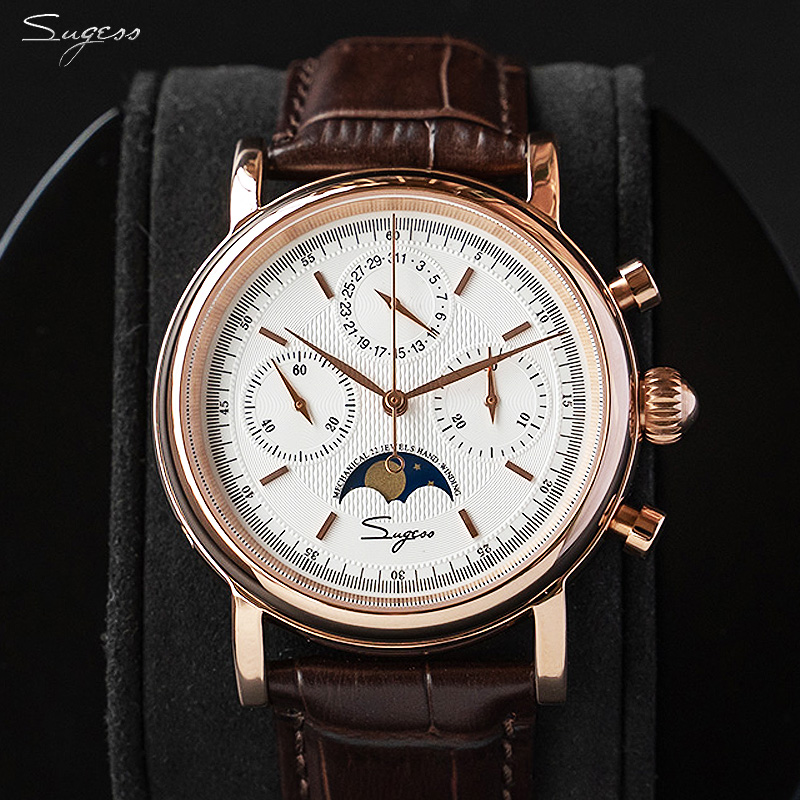 Sugess-reloj mecánico Original - Moonphase Complication Watch reseña y precio