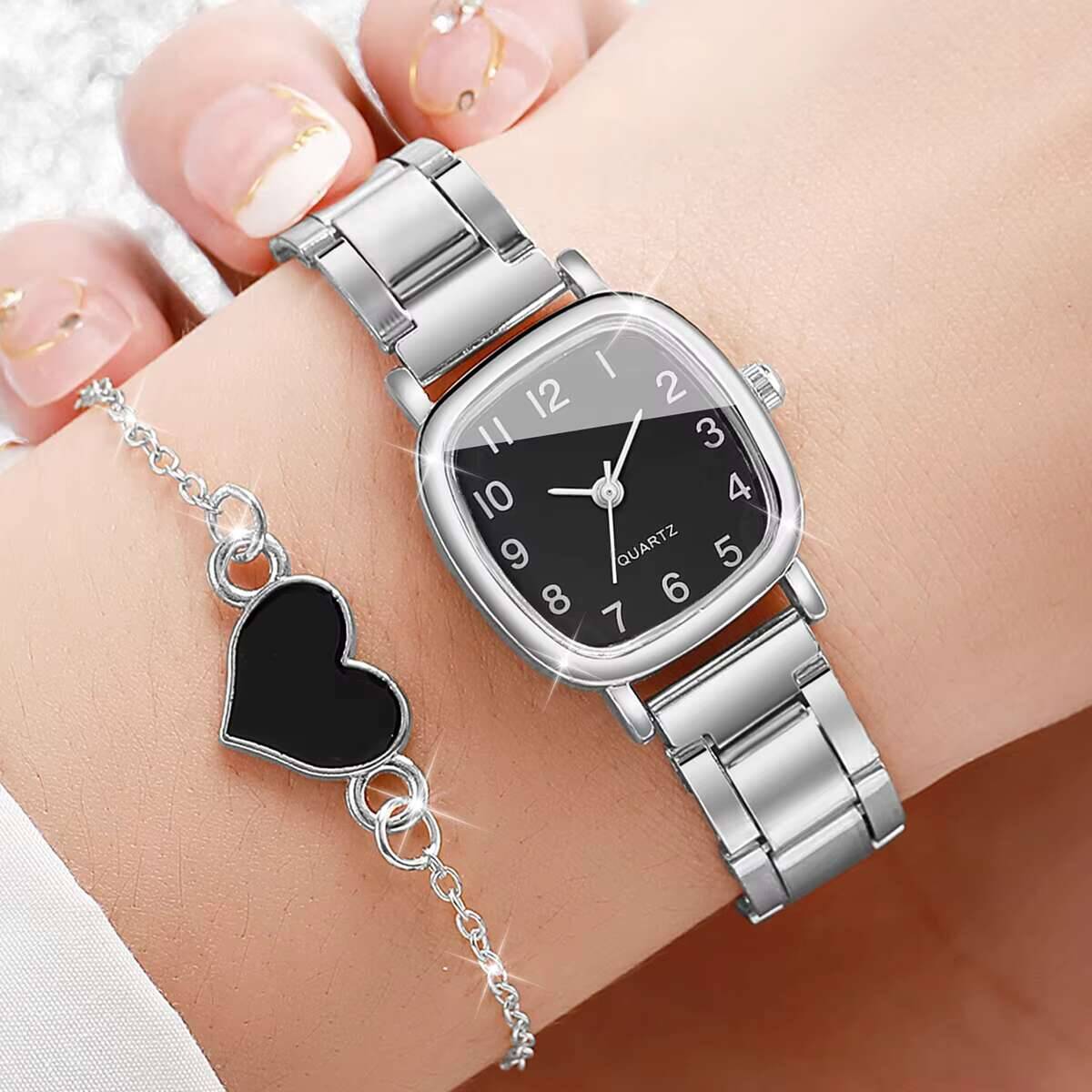 Conjunto de 2 relojes de moda  - Open Heart Watch reseña y precio