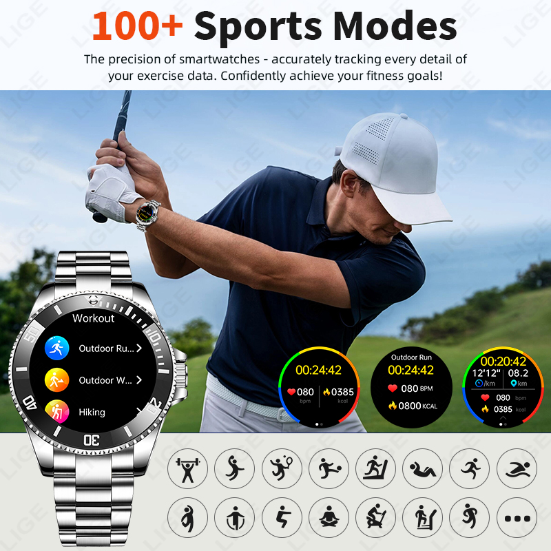Reloj inteligente LIGE Busines - Luxury Watch Hd reseña y precio