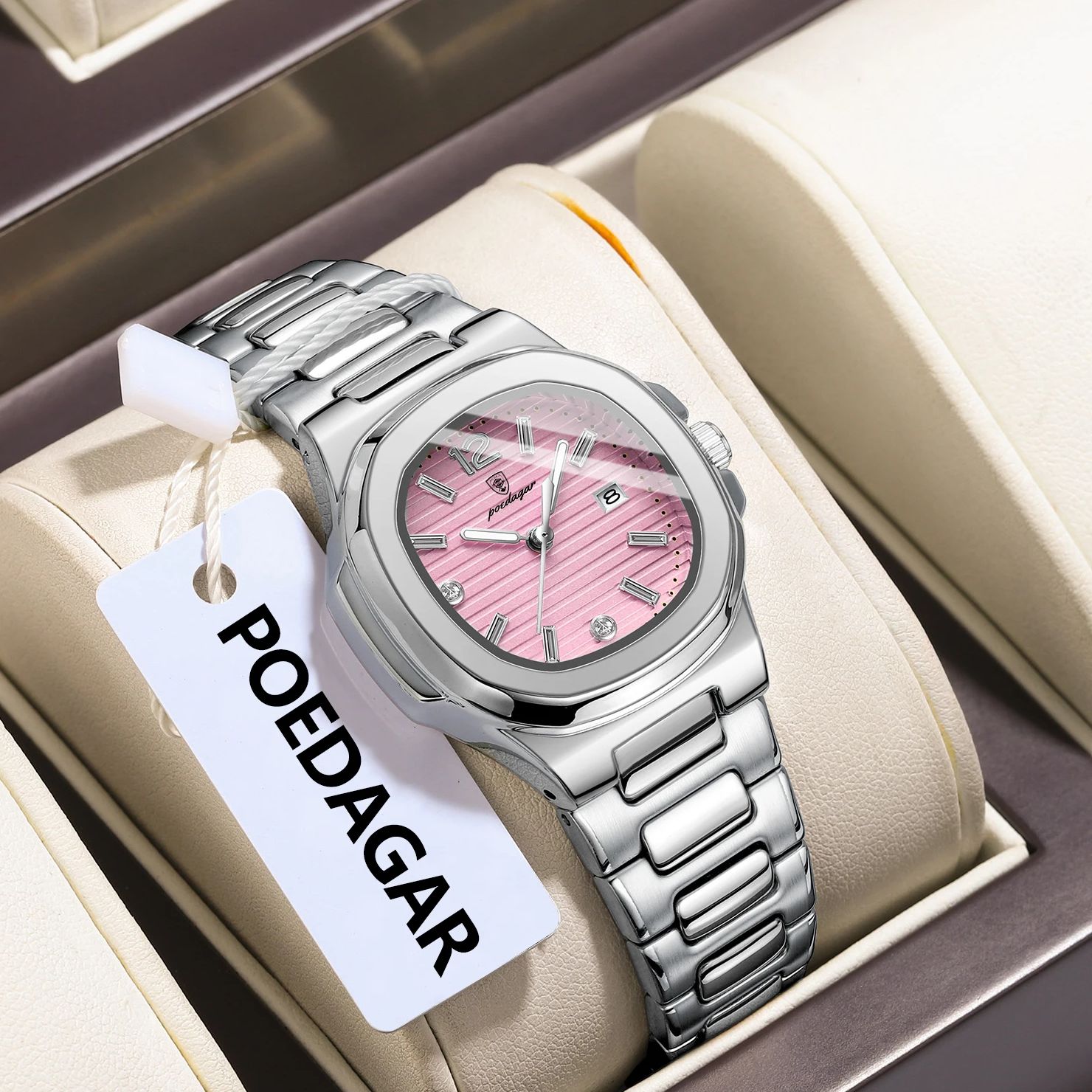 Reloj de pulsera POEDAGAR cuad - Luxury Watch Girl reseña y precio