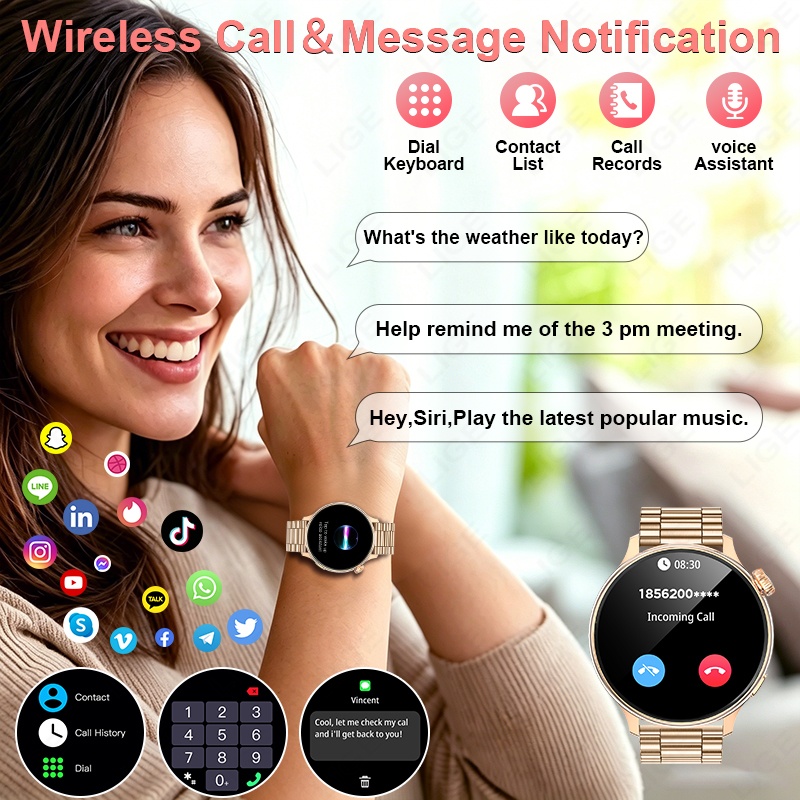 Reloj inteligente LIGE de lujo - Luxury Watch Hd reseña y precio