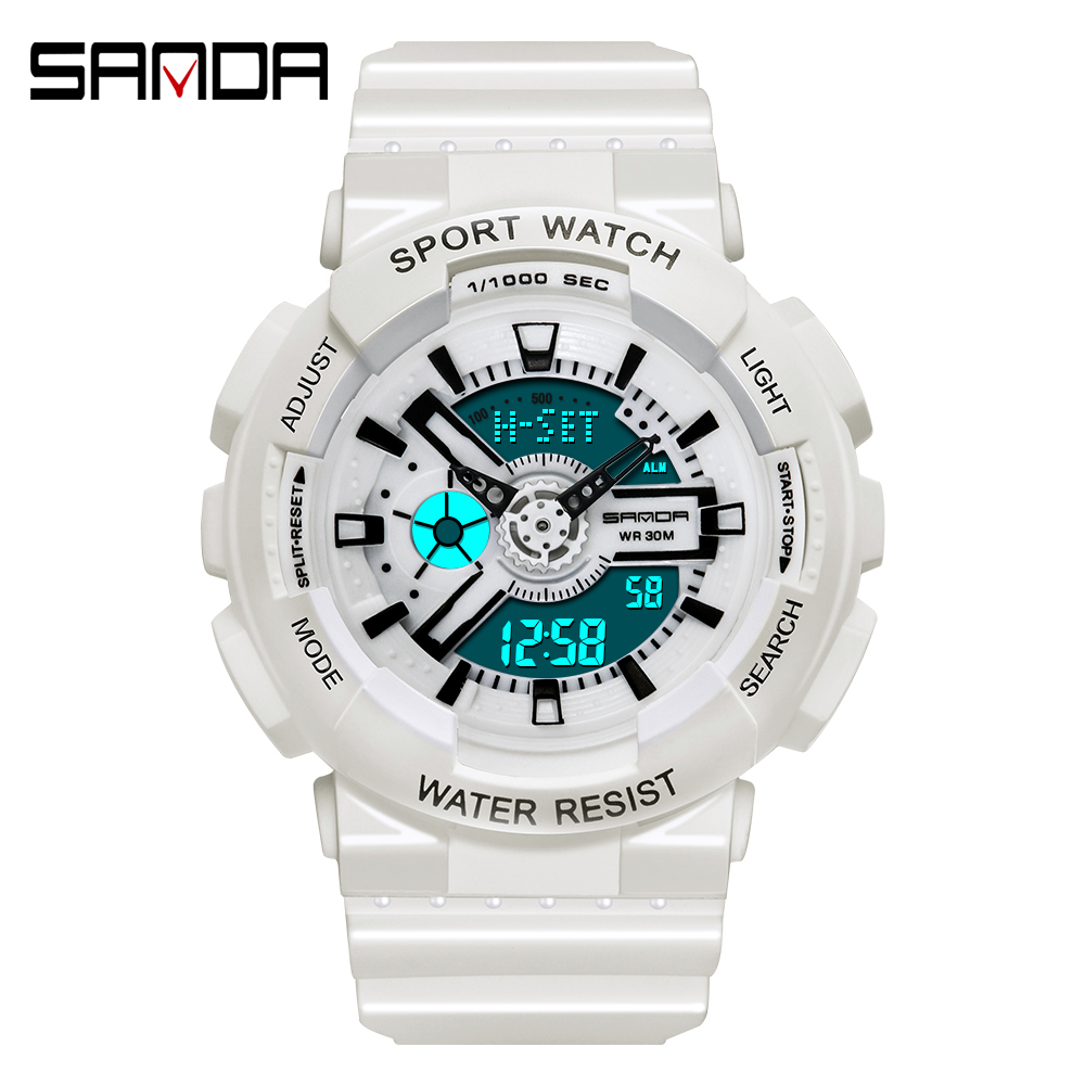 Sanda-reloj Digital para depor - Luxury Watch White reseña y precio