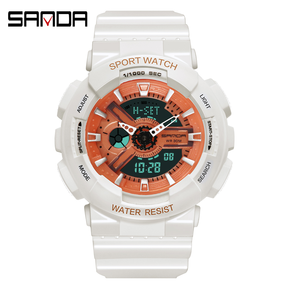 Sanda-reloj Digital para depor - Luxury Watch White reseña y precio