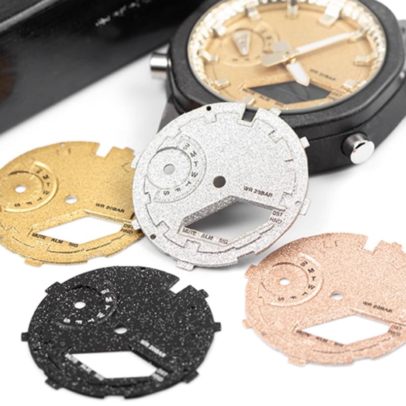 Esfera con patrón de fuego dor - Casio Watch G-Shock Ga-2100 reseña y precio