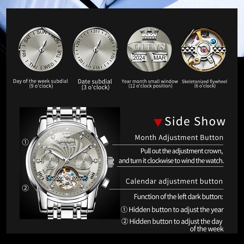 OLEVS 7088 Reloj para Hombre,  - Luxury Watch Hd reseña y precio