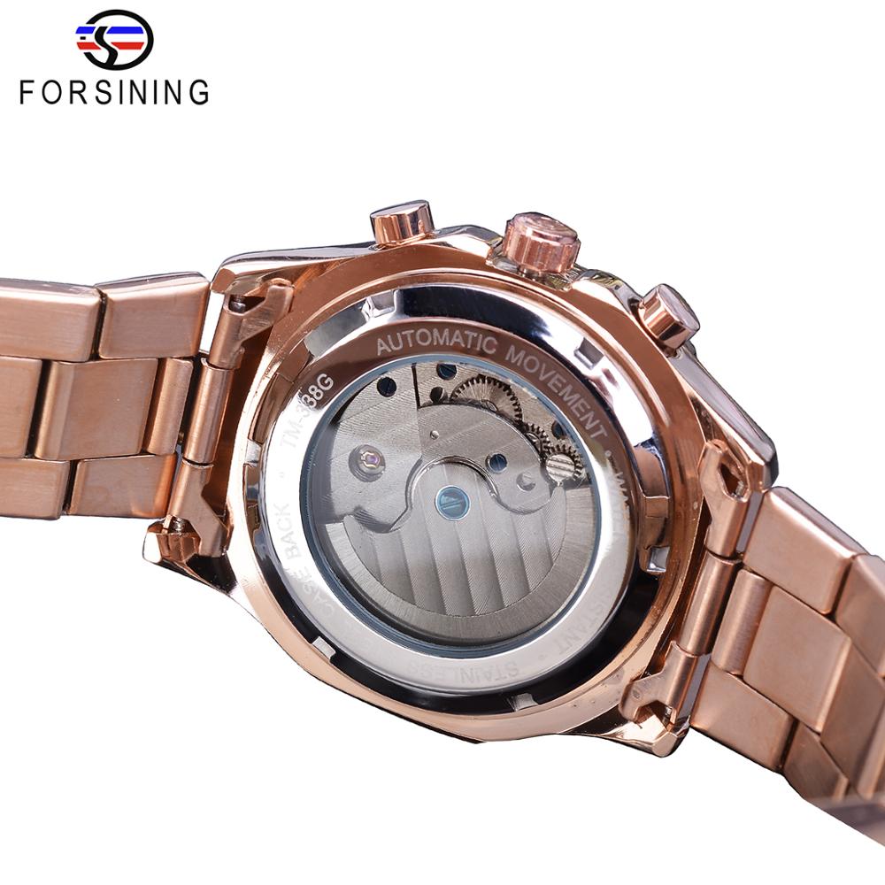 Forsining-relojes mecánicos au - Moonphase Complication Watch reseña y precio