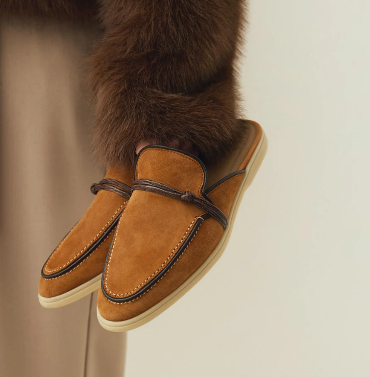 Mocasines de cuero de ante con - Luxury Watch Girl reseña y precio