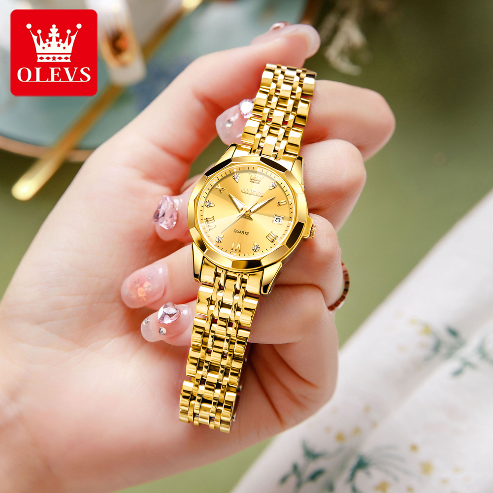 OLEVS, reloj dorado a la moda  - Lux Watch reseña y precio