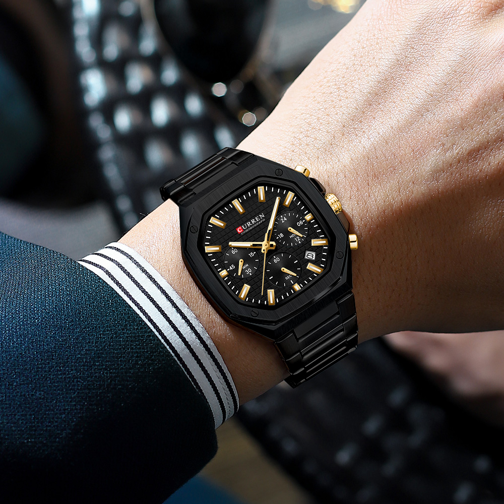 Reloj cronógrafo cuadrado de l - Luxury Watch Design reseña y precio