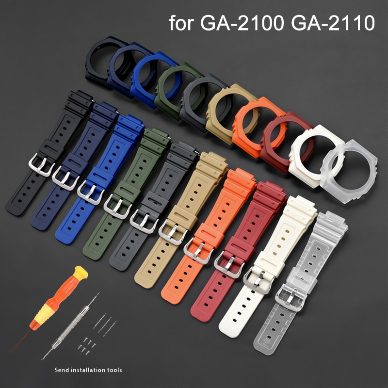 Correa de reloj de goma con bi - Casio Watch G-Shock Ga-2100 reseña y precio