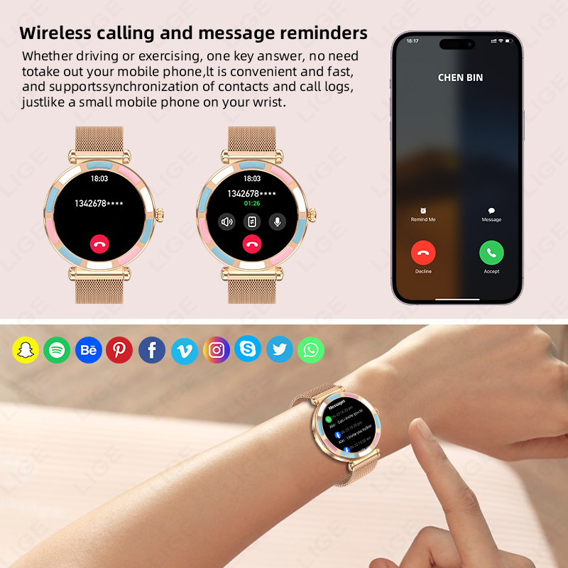 Reloj Inteligente de Lujo LIGE - Luxury Watch Hd reseña y precio
