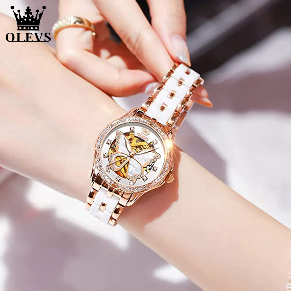 OLEVS relojes automáticos para - Luxury Watch White reseña y precio